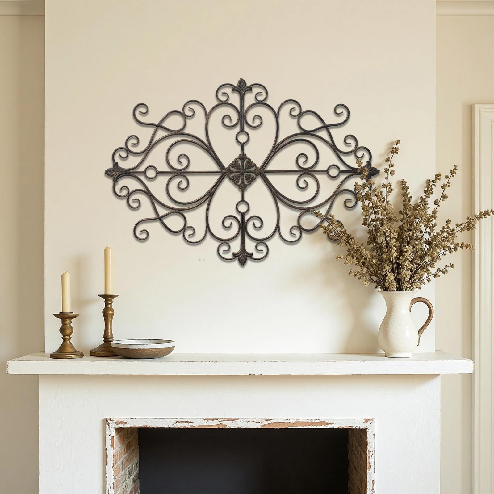 Amazon.com: Sintosin Vintage Scroll Wrought Iron Wall Decor 36